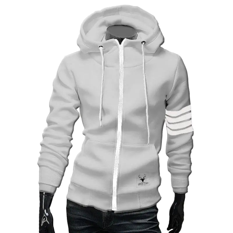 Sporty Hooded Men's Cardigan