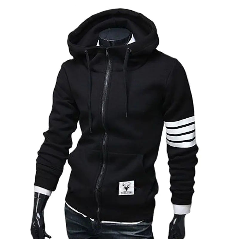 Sporty Hooded Men's Cardigan