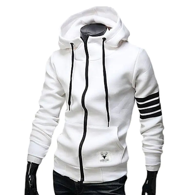 Sporty Hooded Men's Cardigan